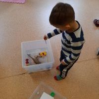 Co pływa a co tonie ? - Pszczółki eksperymentują (6)