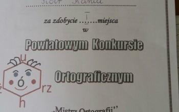 Powiatowy konkurs ortograficzny "Mistrz Ortografii"